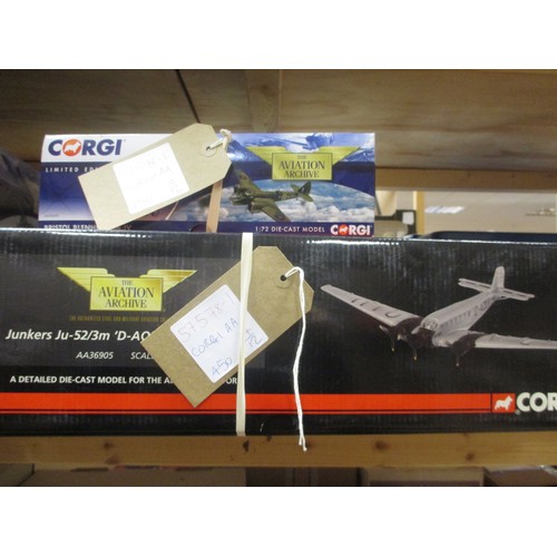 336 - Corgi Aviation Archive. Collection of military model planes generally mint in near mint boxes (22) p... 