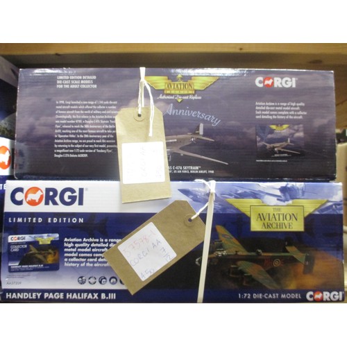 336 - Corgi Aviation Archive. Collection of military model planes generally mint in near mint boxes (22) p... 