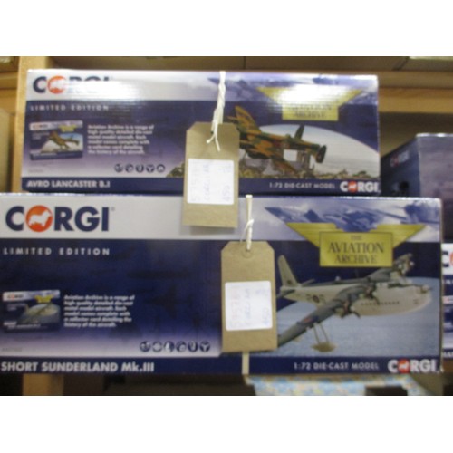 336 - Corgi Aviation Archive. Collection of military model planes generally mint in near mint boxes (22) p... 