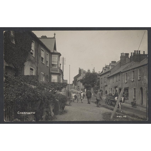 114 - Dorset. Valuable coln. in modern album of RP postcards by the photographer Claud. R. Hider. Axminste... 