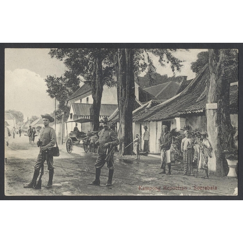 164 - Foreign. Indonesia. Misc. coln. of Dutch East Indies. Soerabaia incl Chinese market, restaurant, str... 