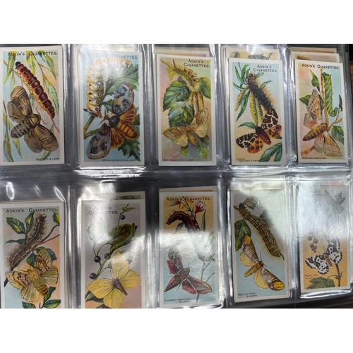 23 - Misc. coln. of complete sets in mixed condition in 7 albums incl. Adkin 1924 Butterflies and Moths, ... 