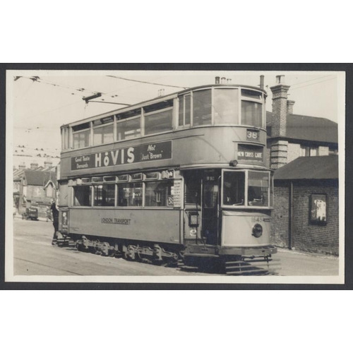 241 - Ephemera. Railway. Coln. of London tram prints and photographs dating from the 1940's and 1950's. Qt... 