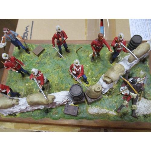 287 - Mixed collection including war diorama, mixed soldiers and French soldiers kneeling and standing, mi... 