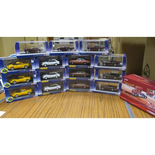 372 - Corgi. Collection of diecast buses, cars and military vehicles, generally mint in near mint boxes, w... 