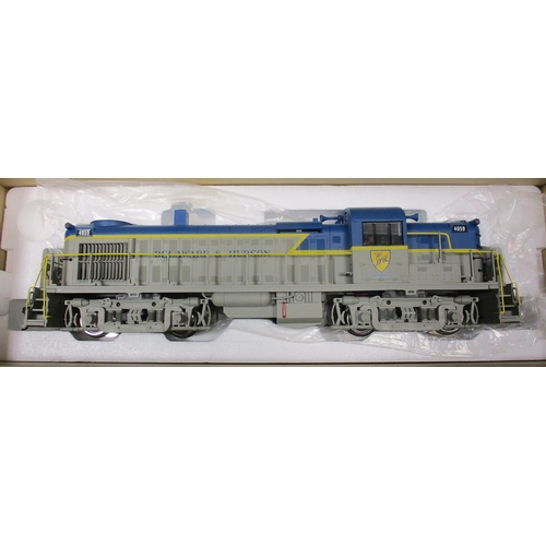 406 - Aristocraft Trains. G gauge ART-22234C 'Delaware & Hudson' No.4059 blue/grey with yellow highlights ... 