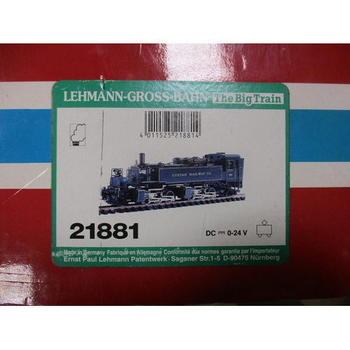 410 - LGB. G gauge 21881 'UINTAH RAILWAY CO.' No.50 black 2-6-6-2 locomotive, mint in near mint box. (B)