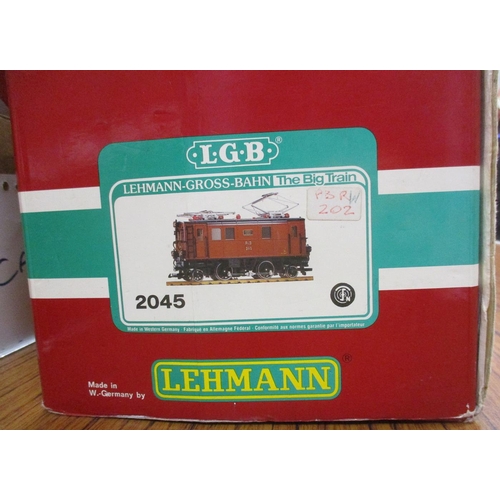 412 - LGB. G gauge 2045 Rh.B. No.205 brown 2-4-2 electric locomotive, mint in excellent box. (B)