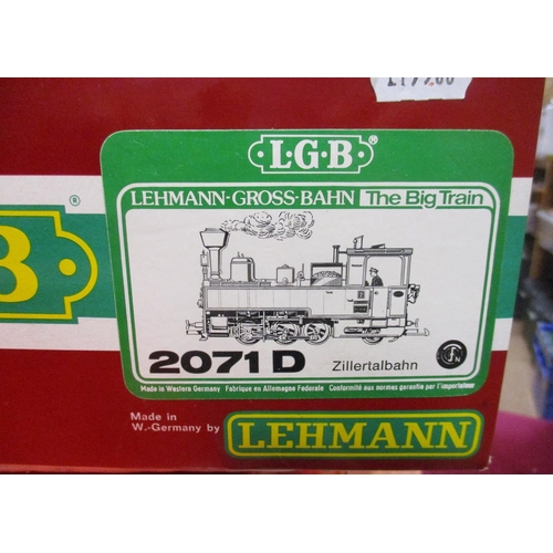 413 - LGB. G gauge 2071D 'Locomotivfabrik Krauss & Comp' No.U.43 grey 0-6-2 tank locomotive, mint in near ... 