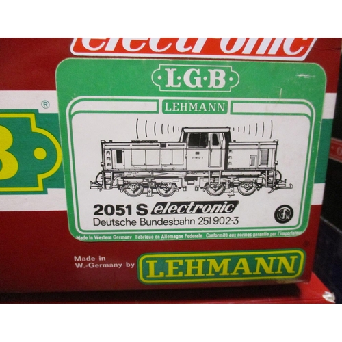 414 - LGB. G gauge 20515 'DB' No.251902-3 red 0-4-4-0 electric locomotive, mint in near mint box. (B)