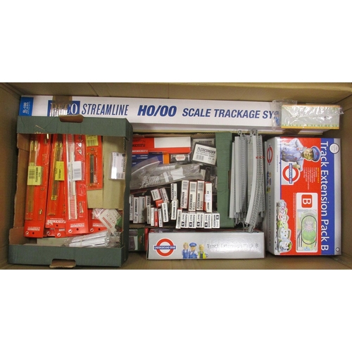 466 - Accumulation of N gauge and OO/HO gauge kits, scenery, track, spares and other extras, generally min... 