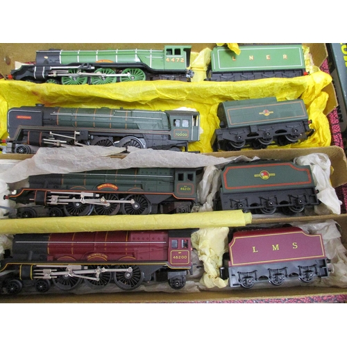 472 - Unboxed OO gauge locomotives including The Princess Royal 46200 4-6-2, Princess Elizabeth 46201 4-6-... 