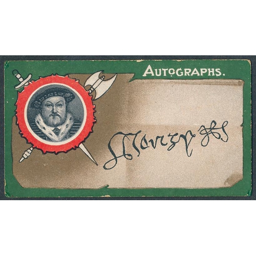 73 - Taddy. 1912 Autographs set, generally in good cond., apart from several with small corner faults, od... 