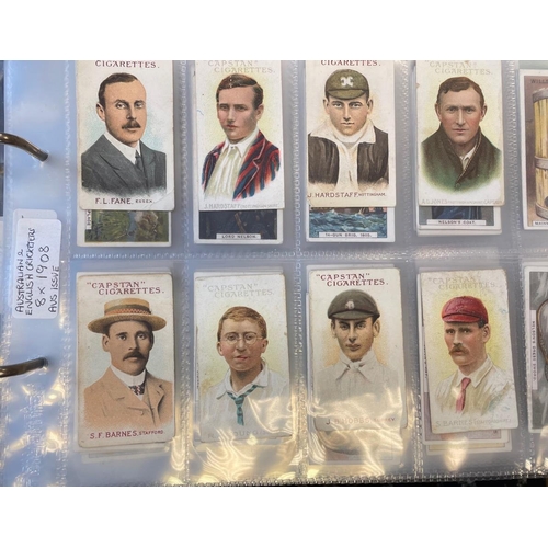 77 - Wills. coln. of mainly complete cricket sets in 2 albums in variable cond. incl. 1896 Cricketers (3)... 