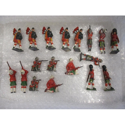 294 - Earlier collection of unboxed British & Scottish infantry, Guards and bands figures by Britains, Joh... 