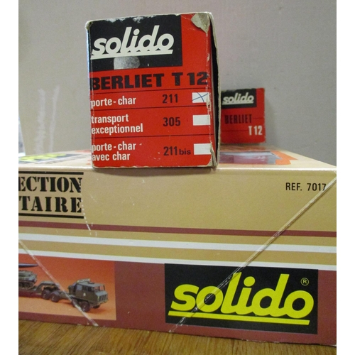 398 - Collection of Solido with Berliet T12 No 211 and Collection Millitaire AMX 30 Pluton transporter T12... 