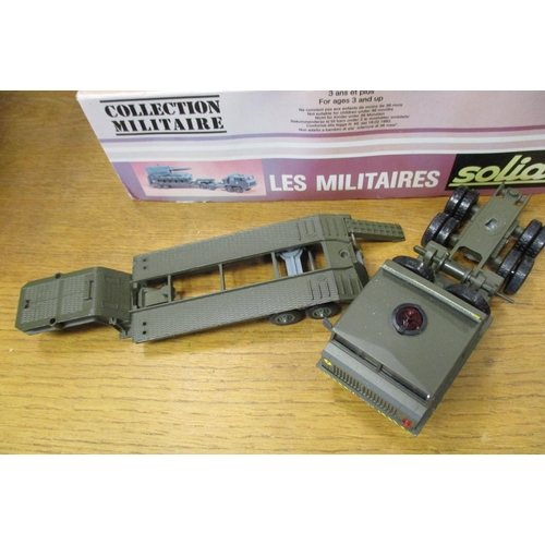 398 - Collection of Solido with Berliet T12 No 211 and Collection Millitaire AMX 30 Pluton transporter T12... 