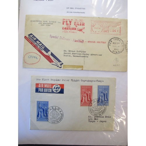 105 - Aerial Post. 1923-1989 Air largely flown covers, aerogrammes & stamps coln in two large well-filled ... 