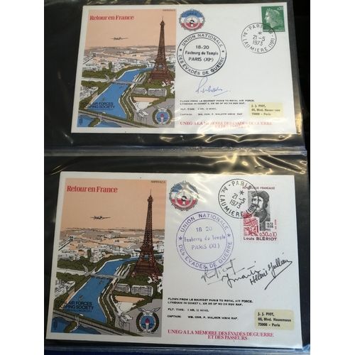 111 - RAF. 1969-1981 coln RAF flown covers in two FDC binders, many pilot-signed. Incl Squadron & Escaping... 