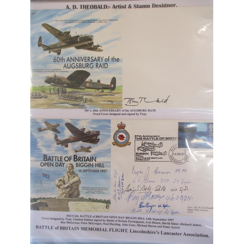 114 - Tony Theobald. Royal Air Force Covers – assorted covers in two boxed Lindner binders incl covers, ro... 