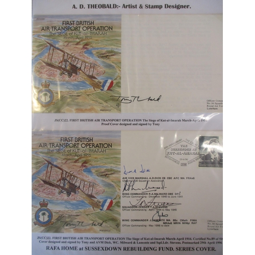 114 - Tony Theobald. Royal Air Force Covers – assorted covers in two boxed Lindner binders incl covers, ro... 