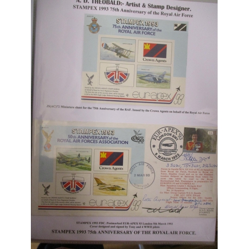 115 - Tony Theobald. Royal Air Museum covers – coln in two boxed Lindner binders 1969-1993, covers (some f... 