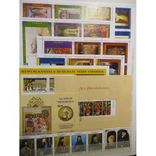 86 - Thematics. Eclectic collection in five albums/binders incl Religion themed in well written-up binder... 