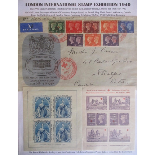 90 - London International Philatelic Exhibitions. 1900-2000 Excellent researched and written-up exhibitio... 