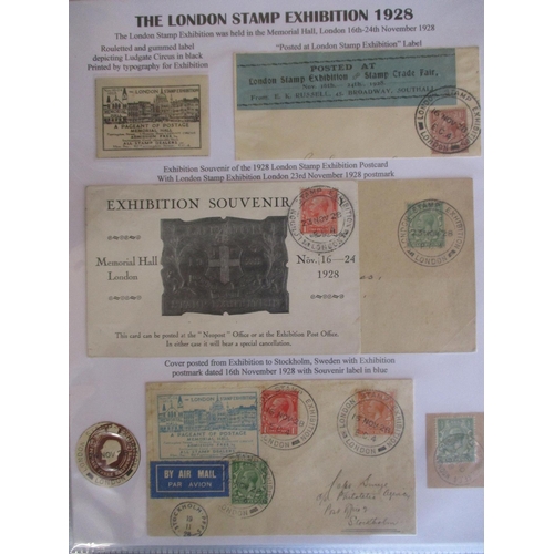 90 - London International Philatelic Exhibitions. 1900-2000 Excellent researched and written-up exhibitio... 