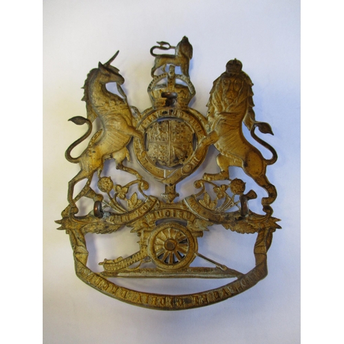 241 - Artillery helmet plates with QV Royal Artillery, Militia Artillery and KC Royal Artillery, very fine... 