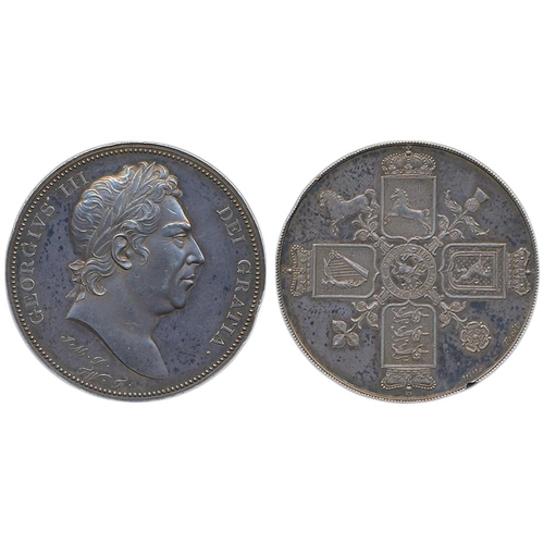 323 - George III. Undated pattern crown by Webb for Mills and Mudie good extremely fine with couple of edg... 