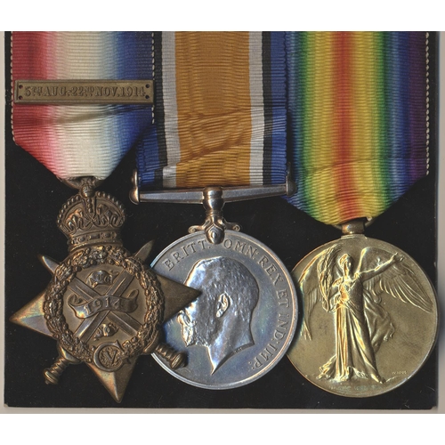 101 - 1914 Star trio with copy date bar and Memorial Plaque to 9755 Pte A. Wilson C. Gds (Arthur Wilson on... 