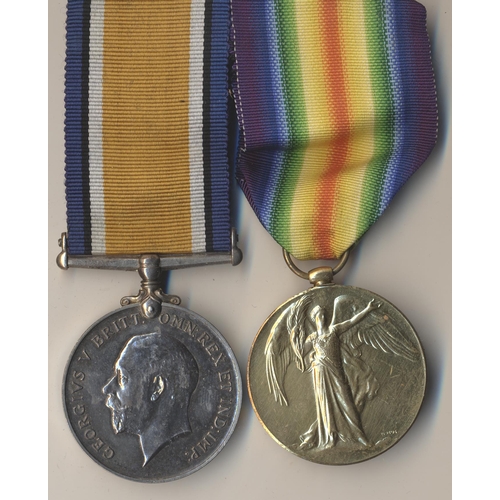 129 - WW1 BWM and Victory Medal to S. Nurse G. Whitaker nearly extremely fine, swing mounted as worn. With... 