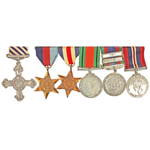 146 - WW2 Distinguished Flying Cross (1945), 1939-1945, France and Germany Stars, Defence Medal, Canadian ... 