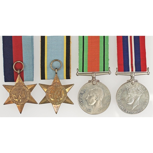 155 - WW2 1939-1945, Air Crew Europe Stars, Defence Medal and BWM attributed to Pilot Officer John Sutton ... 