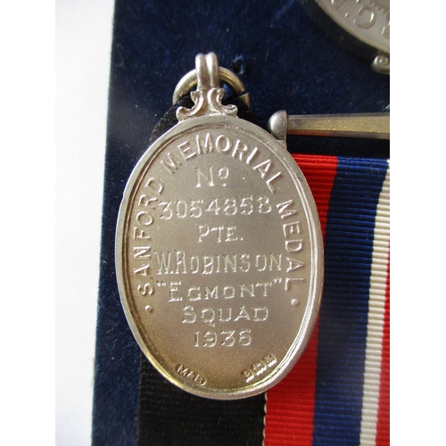 158 - Father and son, both killed in action with:
1. WW1 BWM and Victory Medal to 25090 Pte J. Robinson K.... 