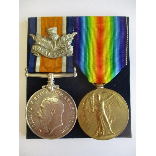 158 - Father and son, both killed in action with:
1. WW1 BWM and Victory Medal to 25090 Pte J. Robinson K.... 