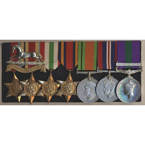 175 - 1939-1945, Africa, Italy, Burma Stars, Defence Medal, BWM and 1923 GSM Palestine 1945-48 clasp to 42... 