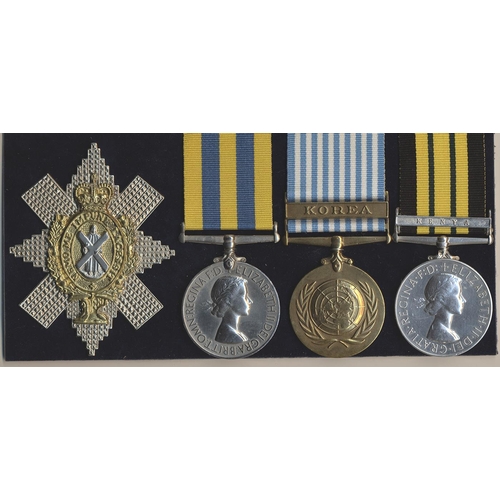 186 - 1951 Korea Medal, UN Korea Medal and 1900 Africa GSM Kenya clasp to 22305311 Sgt B. Auckland B.W. (C... 