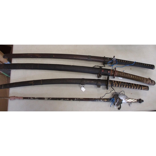 216 - Collection with 1891 Volunteer Pattern sword bayonet & scabbard by Wilkinson, pommel marked M/4 A&SH... 