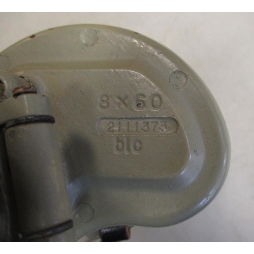 234 - Carl Zeiss Jena 8x60 U-Boat binoculars, right side stamped 8 x 60/2111373/blc, ink stamp to left sid... 