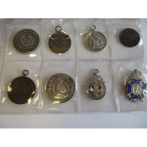 242 - Collection of 22 regimental and similar badges and prize medals including WW1 silver 6th DG From the... 