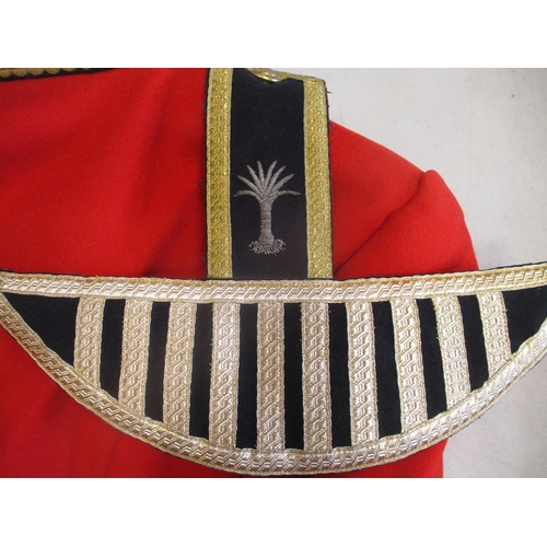 244 - Welsh Guards officer's ceremonial red tunic jacket made by J. Dege & Sons Ltd, Savile Row, heavily e... 