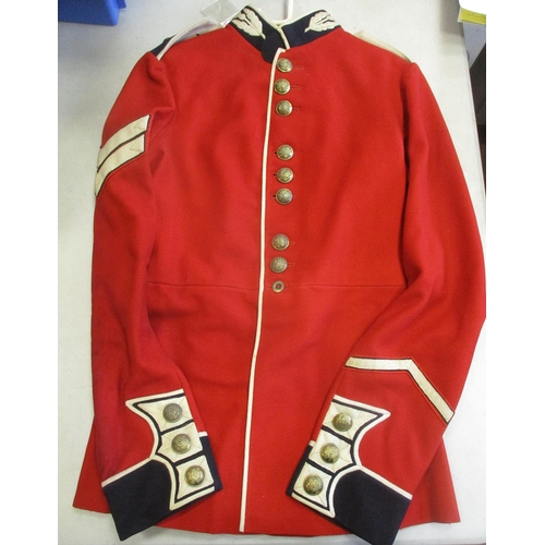 245 - Range of Guards ceremonial red tunic jackets with Grenadier Guards drummer's tunic by Hobson & Sons,... 