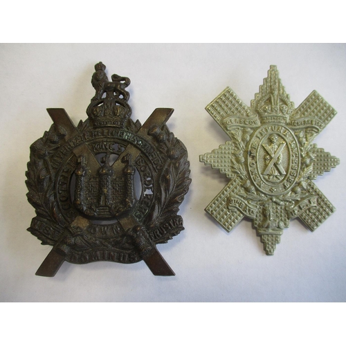 246 - A mixed collection including Scottish cap badges/collar dogs (14) HLI, BW, Scottish Cadets, KOSB, Ro... 