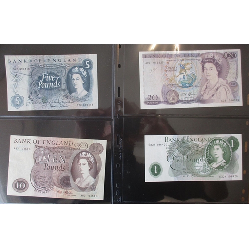 255 - J. Q. Hollom and J. S. Fforde range, very fine or better, with Hollom £10 A01, £5 A76, K73, £1 H92N ... 