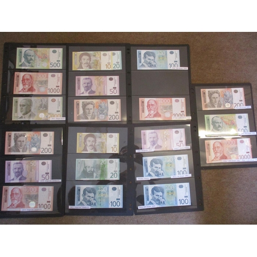 294 - Serbia. Range of uncirculated 2000s banknotes, with 2000 dinar 2011, 2012, 1000 dinar 2003, 2006, 20... 