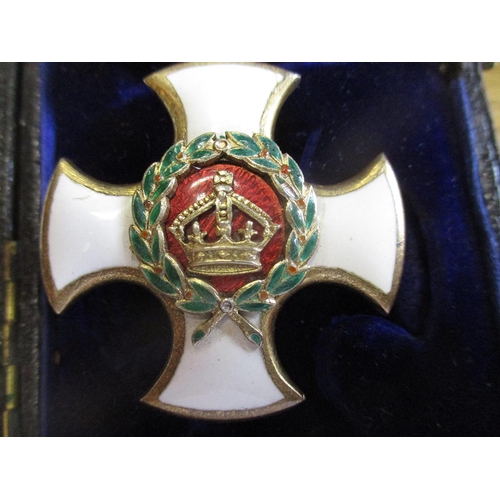 33 - Victorian silver gilt Distinguished Service Order in Garrard case of issue, several small enamel chi... 