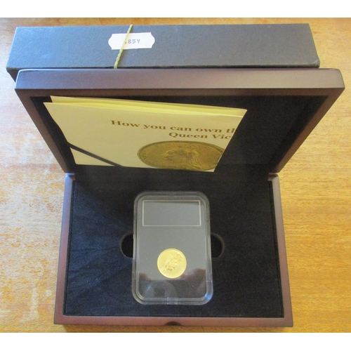 350 - IG lot - documents required. 1892 boxed encapsulated sovereign fine. (Y)