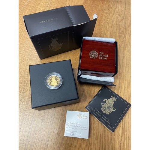 434 - IG lot - documents required. 2018 £25 Queen's Beasts The Black Bull of Clarence boxed proof FDC. (Y)